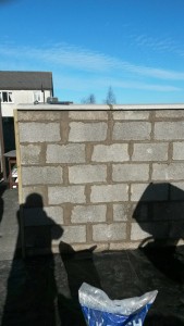 new wall recently constructed in Dublin