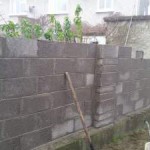 new garden wall built