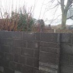 new garden wall built