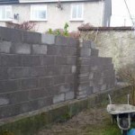 new garden wall built