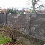 new garden wall built