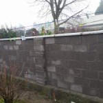 new garden wall built